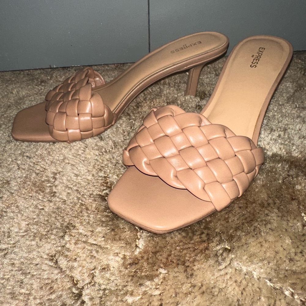 Nude slide heels - Express